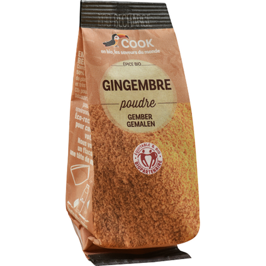 Cook épices -- Gingembre en poudre biopartenaire (éco recharge) (origine Madagascar) - 30 g