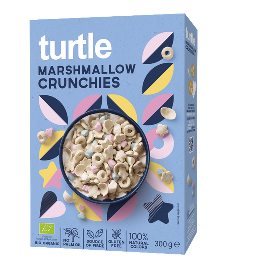 Turtle -- Céréales d’avoine et riz avec marshmallows bio - 300 g